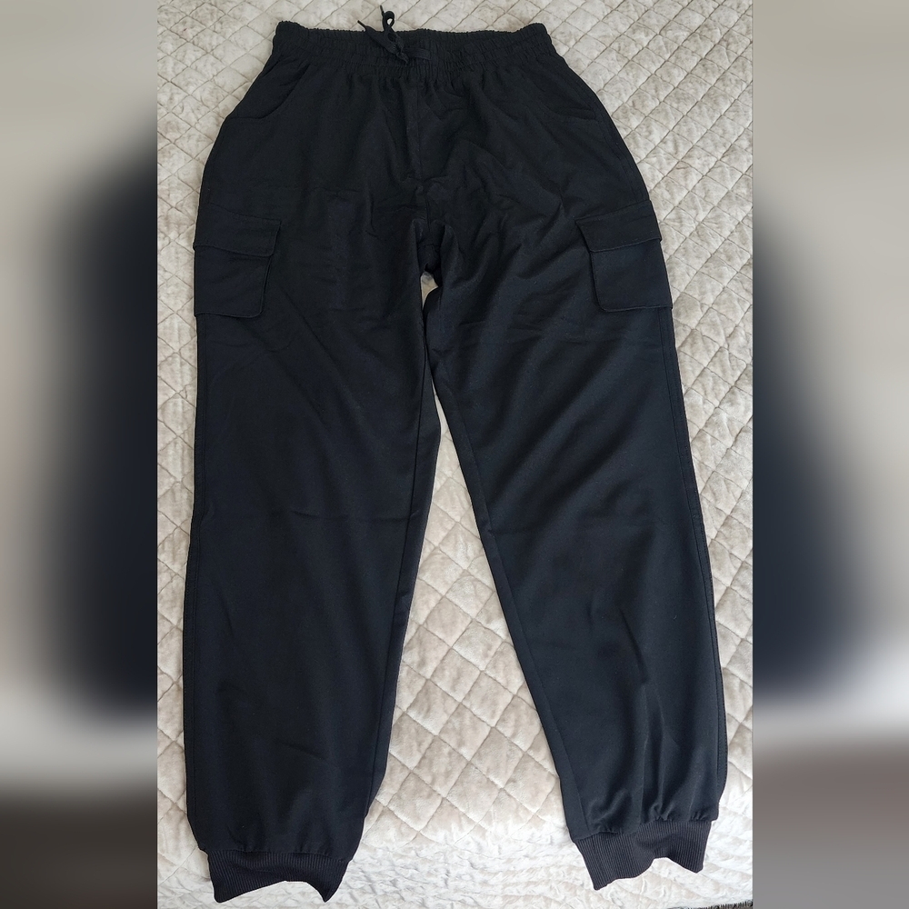Women's Black Jogger Pants - Picture 4 of 5